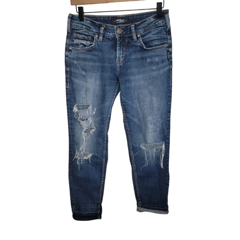 Silver Sam boyfriend cropped denim jeans size 26